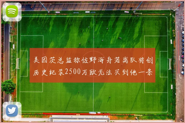 美因茨总监称佐野海舟若离队将创历史纪录2500万欧无法买到他一条腿